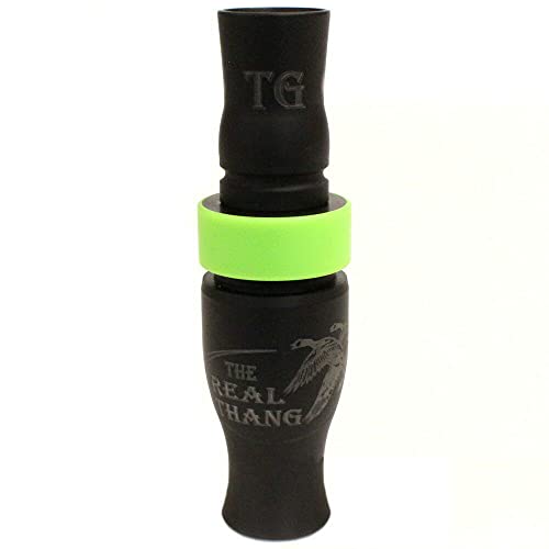 Tim Grounds Acrylic Real Thang Goose Call in Flat Black-Lime Band