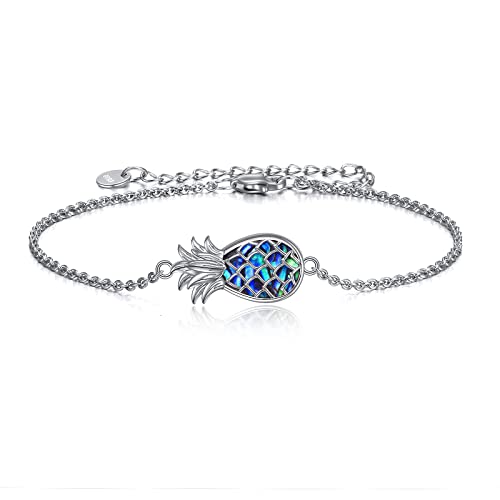 ONEFINITY Sterling Silver Pineapple Bracelet Pineapple Pendant Jewelry Mother‘s Day Gift for Women Mom