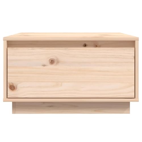 Table basse en pin massif 55cm avec tiroir de rangement - 7