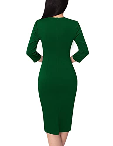 Image of VFSHOW Womens Vintage Square Neck Work Office Business Dress Elegant Casual Cocktail Party Church Bodycon Pencil Sheath Dress