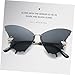 ARTIBETTER Butterfly Rimless Women Sunglasses Vintage Fashion Colorful Lens Party Eyewear for Photo and Performance