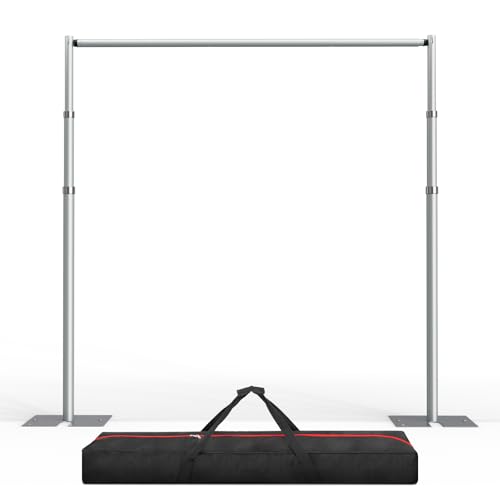 EMART Pipe and Drape Backdrop Stand Kit, Backdrop Stand Heavy Duty 8.9ftx10ft, Adjustable Metal Frame for Backdrop, Background Stand Backdrop for Wedding Birthday Party Banquet Decorations