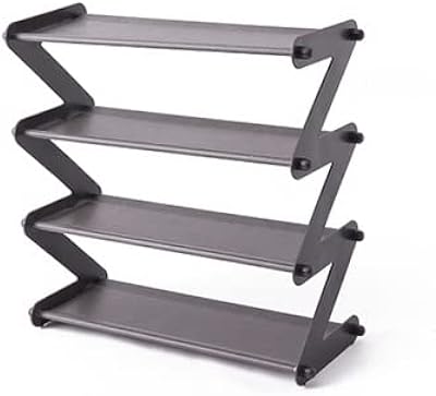 高級素材使用ブランド 靴棚 軽量 小型シューズラック 積み重ね可能 4段