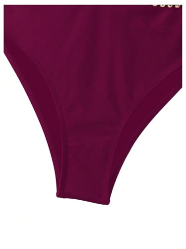 Image of Milumia Women's Stitch Detail Strapless One Piece Swimsuit Cut Out Bandeau Bathing Suit