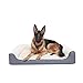 Dohump Orthopädisches Hundebett Grosse Hunde, Ergonomisches Hundesofa, 106x81cm Große Hundekorb mit Abnehmbarem, Waschbar und Wasserdicht Futter, rutschfest Hundekissen, Grau und Beige XL