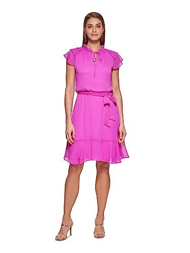 Image of DKNY Women's Sleeveless Scuba Crepe Jewel Neck Dress