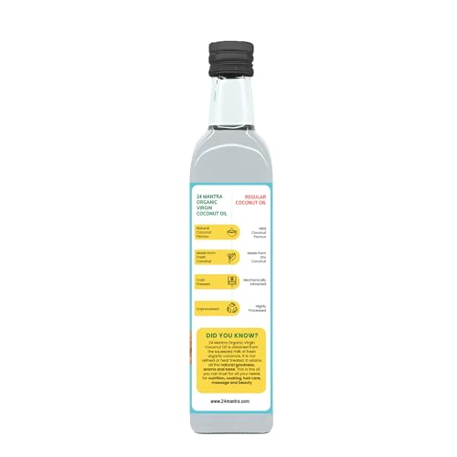 Image of 24 Mantra Organic Virgin Coconut Oil, 500ml (Pack of 3)