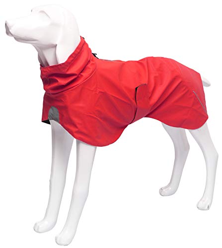 Ctomche Chubasquero ligero impermeable para perros, impermeable ajustable reflectante para perro, chaqueta...
