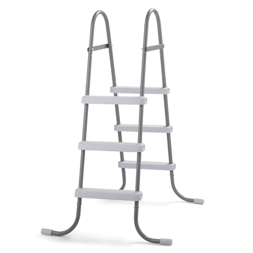 Outvita Above Ground Pool Ladder 3-Step Steel A-Frame Swimming Pool Stairs for 42 High Wall 300 lbs Capacity Entry/Exit Steps with Secure Non-Slip Sturdy Wide Step