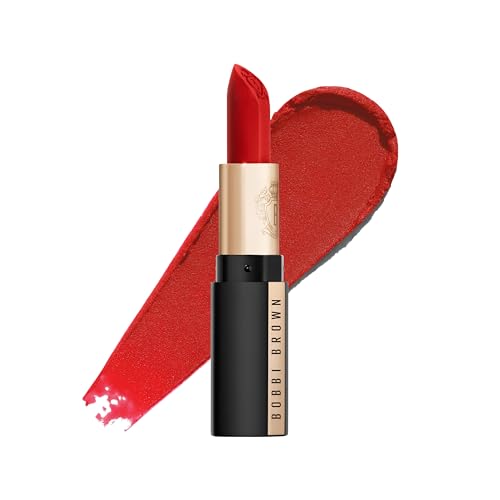 Bobbi Brown Luxe Cashmere Matte Lipstick | Non-Drying, Hydrating, Ultra-Matte Finish | Yellow Flower Complex, 0.12 Ounce, Poppy