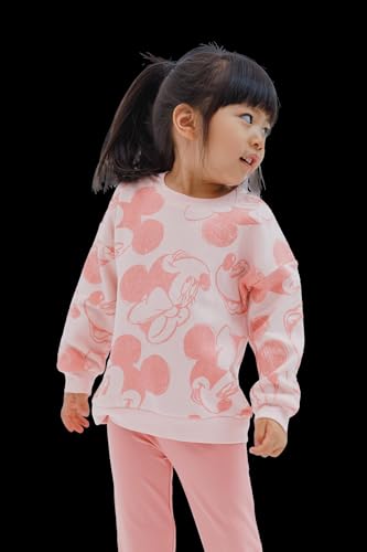 Image of Disney Minnie Mouse Girls' Fleece Sweatshirt and Flare Pant Set for Baby & Kids