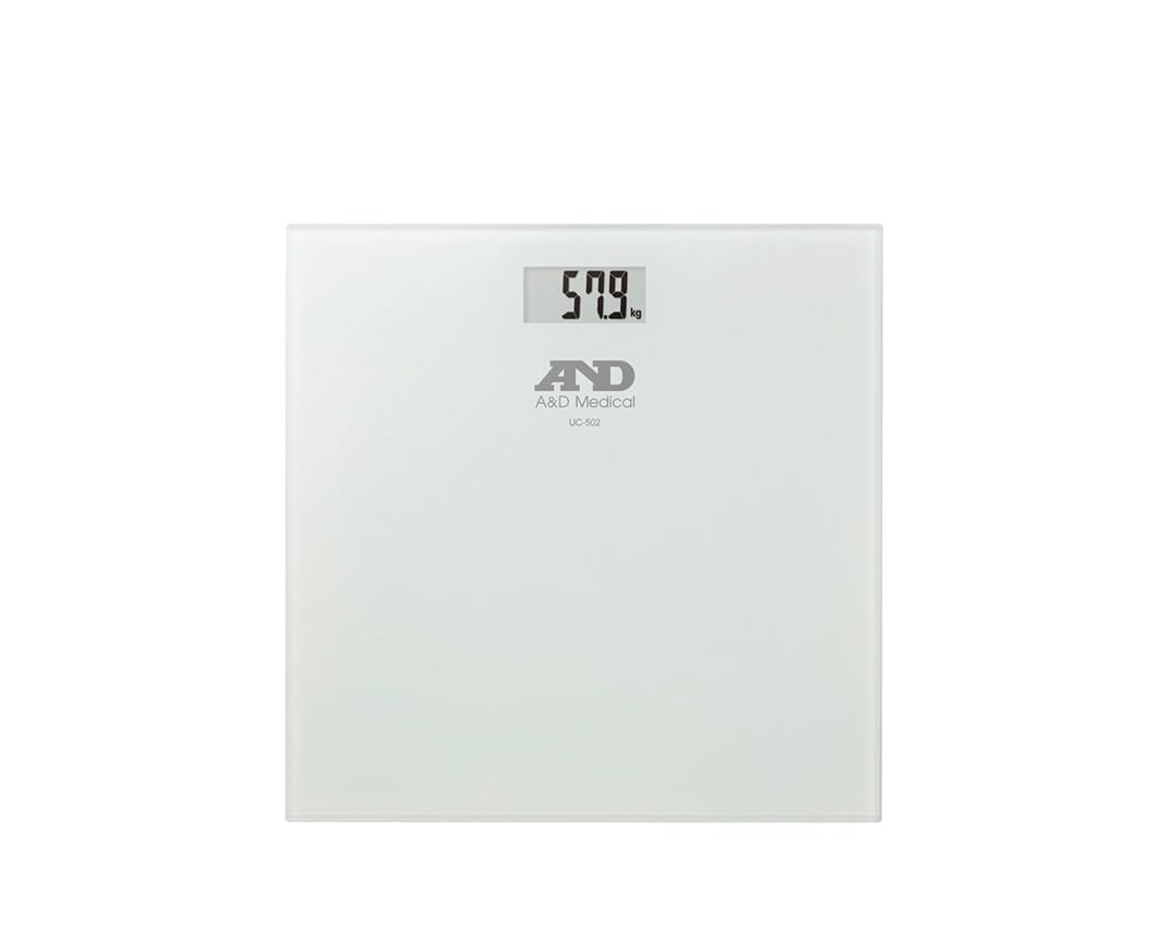 A&D Medical UC-502 Personal Bathroom Scale - 180kg Capacity - Glass