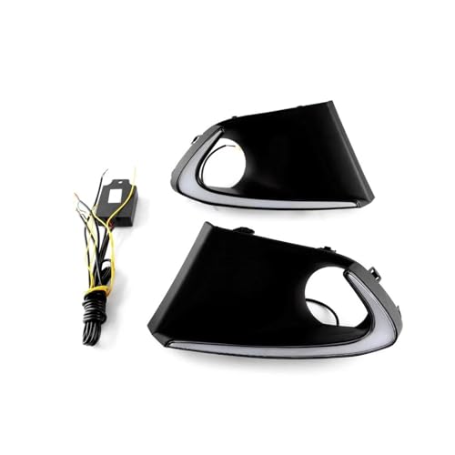 XCZPRKMXY LED DRL Daytime Running Light Front Bumper Driving Fog Lamps with Turn Signal Accessories Compatible With Suzuki Baleno 2016 2017 2018