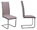 BEAUTEX Lot de 2 Housses de Chaise en Jersey (Couleur sélectionnable), Housse élastique uni Stretch en Coton, bi-élastique, Brun Taupe