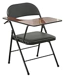 ZCXMNL Verstellbarer Sitzhocker Stuhl Klappstuhl Mit Integrierter Druckfester Schreibtafel, Kunstleder-Stuhl Mit Breiter Kissenlehne Und Integrierter Konferenzstuhl for Büroschulungen