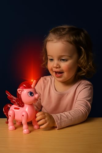Image of Premium Battery Operated Walking Leash Unicorn | Dancing Glowing Musical Toy with Flashing LED Lights and Music | Unicorn for Kids 3+ Years | Girls Birthday Gift