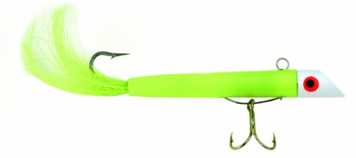Gotcha Plastic Lure Chart, 3-Inch 1-Ounce, White Head Chartreuse Tail