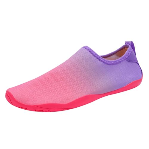 Genérico Zapatos Acuáticos Hombre Mujer Unisex Secado Rápido Antideslizante Surf Snorkeling Zapato Pies Descalzos Zapato Piscina Playa Calcetines Acuáticos, rojo, 41 EU