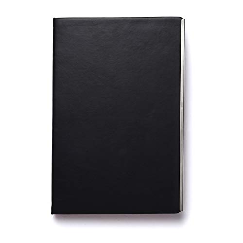 Image of COI Diary Black UNDATED Notebook- Elegant Faux Leather A5 to Do List Planner to Nourish Your Daily Appointment with Pen.