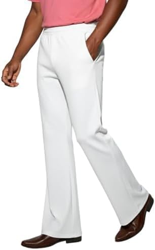 White Flared Black Bootcut Blend Trousers-image-48