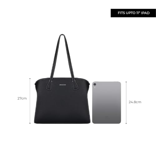 Image of Miraggio Women's Patricia Solid 11 Inch Tote Bag | Tote Bags For Women Office Use Work & Travel Handbag