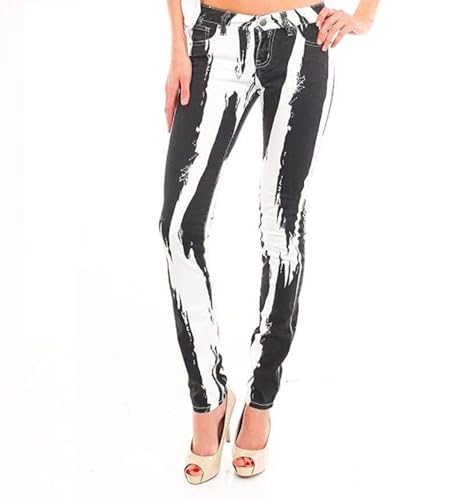 Emperial Tie Dye Premium Distressed MID-Rise Women's Juniors Skinny Leg Denim Jeans3