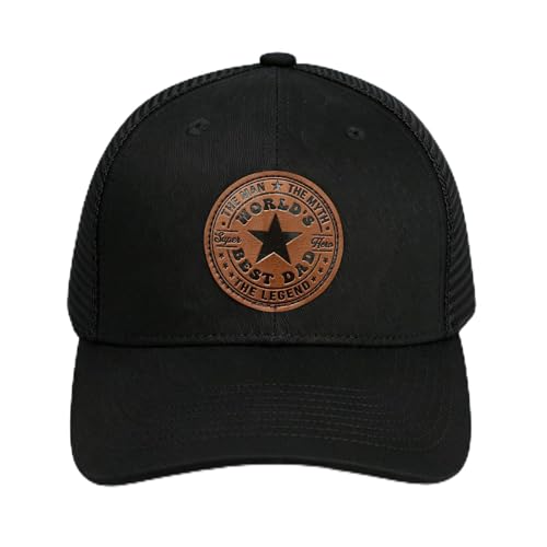 Fathers Day Birthday Gift for Dad - Worlds Best Dad Ever Hat - Dads Gifts from Daughter Son Family for Men Black