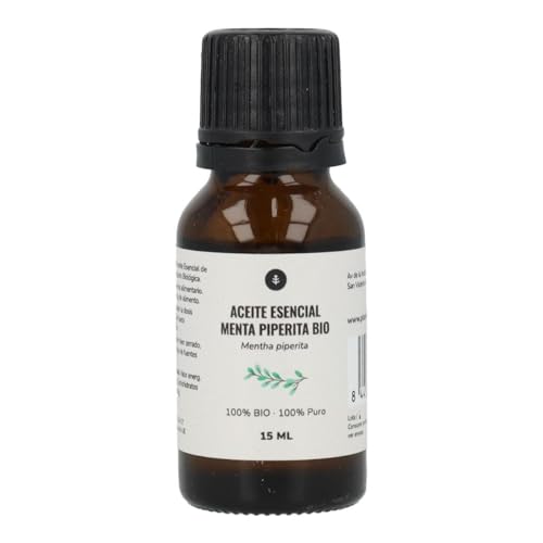 PLANETA HUERTO | Aceite Esencial de Menta Piperita Bio 15 ml - Refrescante y Estimulante Natural para Sistema Digestivo, Nervioso y Muscular