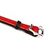 Leder Halsband Abschließbar Gothic Rot schmal, Stabiler O-Ring Punk Choker 100% Echtleder