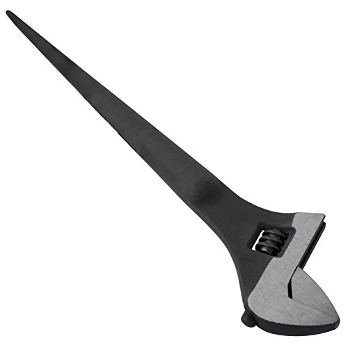 Drixet Heavy Duty Adjustable Construction Spud Wrench – Iron Workers Tapered Socket Wrench Great For Plumbers (12") #TOP3