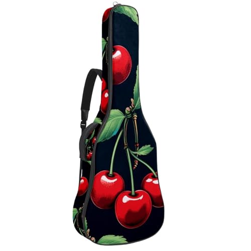 Étui souple pour guitare acoustique 109 cm en tissu Oxford rouge cerise