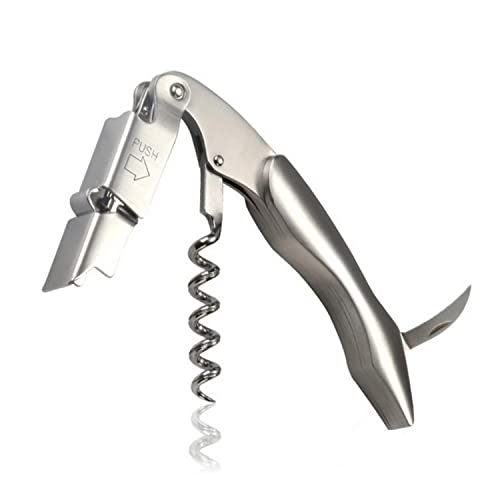 Accesorios De Bar, Kitchen Bauihr Sacacorchos de Sommelier Profesional, Destapacorchos de Resistente Acero Inoxidable y Mango Ergonómico, Destapador de Vino con Palanca Doble Amortiguada...