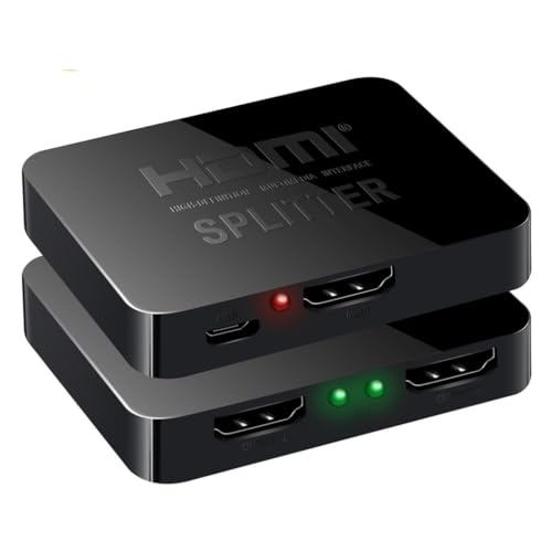 INF Répartiteur HDMI 2 Ports pour 2 écrans, répartiteur HDMI, répartiteur HDMI, 3D, 4K Ultra HD