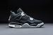 Jordan Mens Air 4 DH7138 006 Black Canvas - Size 8, Black/Light Steel Grey-white-f