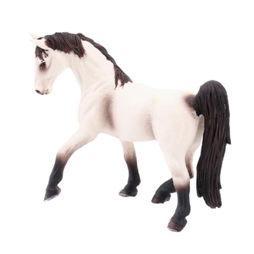 Ciieeo 実心静態馬置物 向けプラスチック製リアル動物模型 環境対応素材 インテリア飾り 写真小道具に