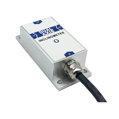 CHBMSS Dual Axis Inclinometer 4-20mA, Angle Sensor with Accuracy 0.02 Resolution 0.001 Degree Current Output RS232