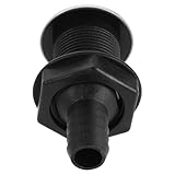 Matériaux sélectionnés : fabriqué en nylon et en acier inoxydable, ce passe-coque marin résiste à la corrosion et est idéal pour les dalots de petits bateaux et les installations marines durables. sortie à embout cannelé droit pour passe-coque marin, raccord de vidange pour coque de bateau