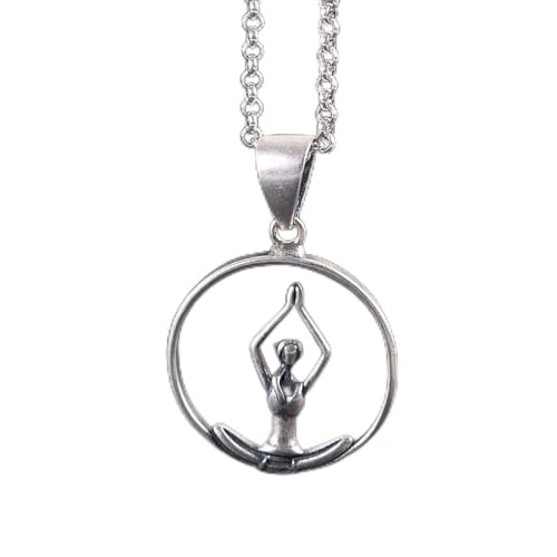 Pendentif rond de Yoga en argent S925 : le cadeau de personnalité idéal