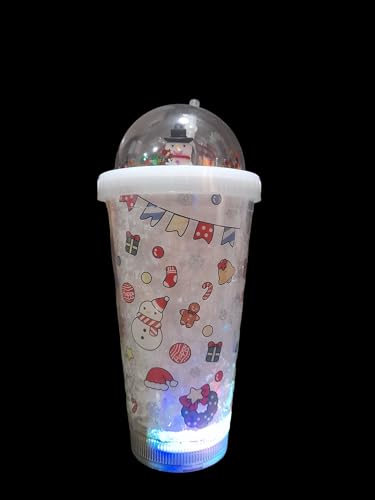 Image of EMERGE LED Light Tumbler with Straw| Freezable Tumbler for Cold Drinks | Christmas Gift | Tumbler for Cold Coffee /Tea /Juices /Drinks (White)
