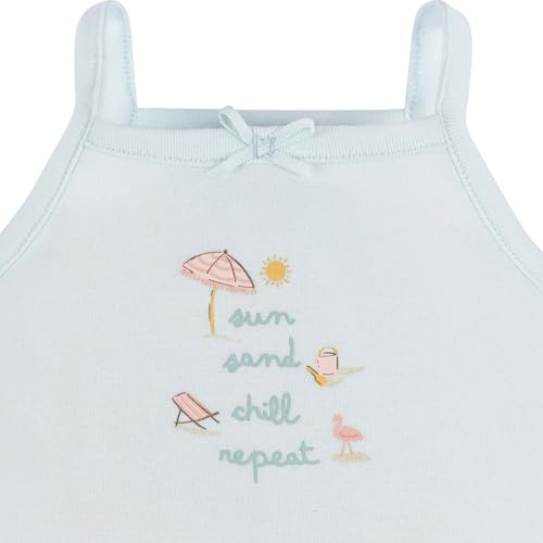 Image of Gerber Baby Girls Multi-Pack Sleeveless Onesies Bodysuit