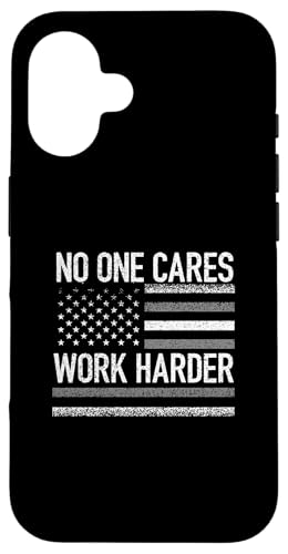 No One Cares Work Harder `x[V߂郏[NAEgW AJ X}zP[X iPhone 16 p