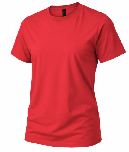 T-Shirt Col Renforcé Hanes Homme Rouge S Haute Durabilité