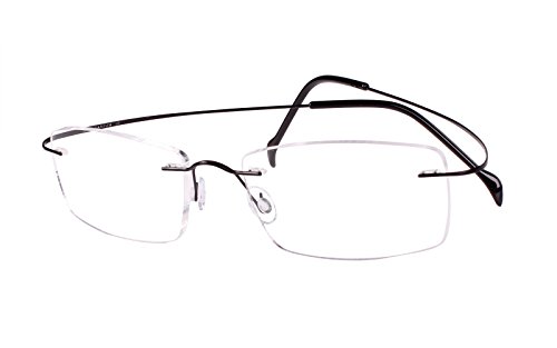 Agstum Pure Titanium Rimless Frame Hingeless Optical Eyeglasses Clear Lens