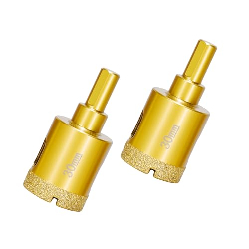 Diamond Hole Saw Bits,Tile Hole Saw Kit 1-3/16" Diamond Core Drill Bit 2pcs for Porcelain, Tile, Ceramic, Glass, Tile,Granite,Stone,Marble 30mm