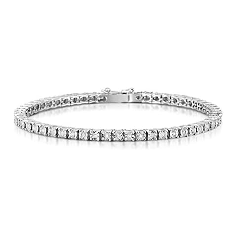 Gold Gala Pulsera Tenis de Plata de Ley 925 con Circonita Cúbica Blancas Cover