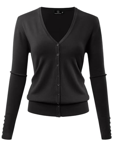 Image of Allsense Women's Long-Sleeve V-Neck Cardigan Sweater | Button Down, Lightweight Soft Knit