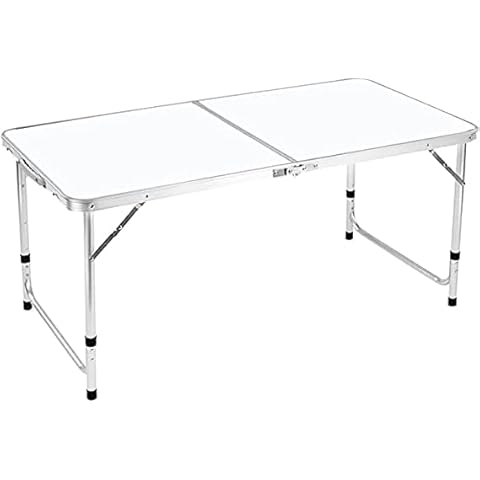 REQUISITE NEEDS Folding Camping Table with Adjustable Height Cover