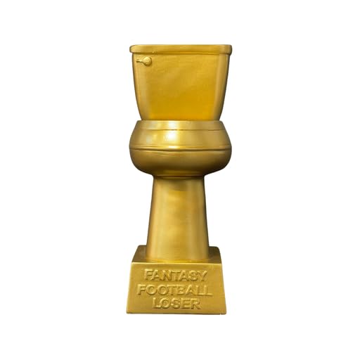 Image of TrophySmack Golden Toilet Fantasy Football Trophy, Loser Award - 11 inch Trophy with Base