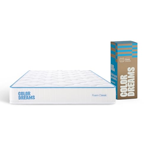 Catálogo de Colchones Matrimoniales Baratos para comprar hoy. 46 COLORDREAMS Colchón Matrimonial Classic Foam 18 cm | Memory Foam | Firmeza Media-Firme | Hipoalergénico y antiácaros | Transpirable | 135x190 cm | Colchones en Caja | 5 años de...