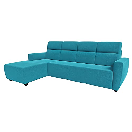 Image of Wakefit Sofa Set | 3 Year Warranty | Sofa 3 Seater, 3 Seater Sofa for Living Room, Wooden Sofa Set, 3 Seater + Left Aligned, Sofa for Living Room - Belize(Malphino : Malibu Green)